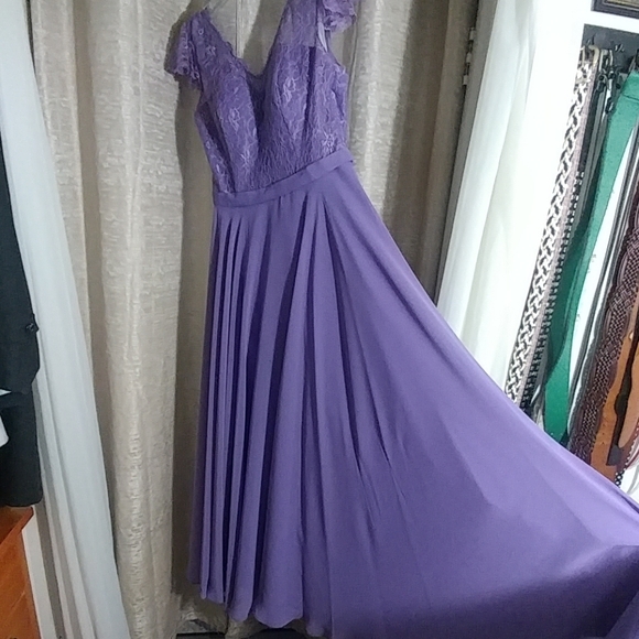 Lavender Maxi Gown Prom Dress - Picture 3 of 8